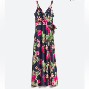 Market & Spruce Hellena Faux Wrap Maxi Dress, Size Medium